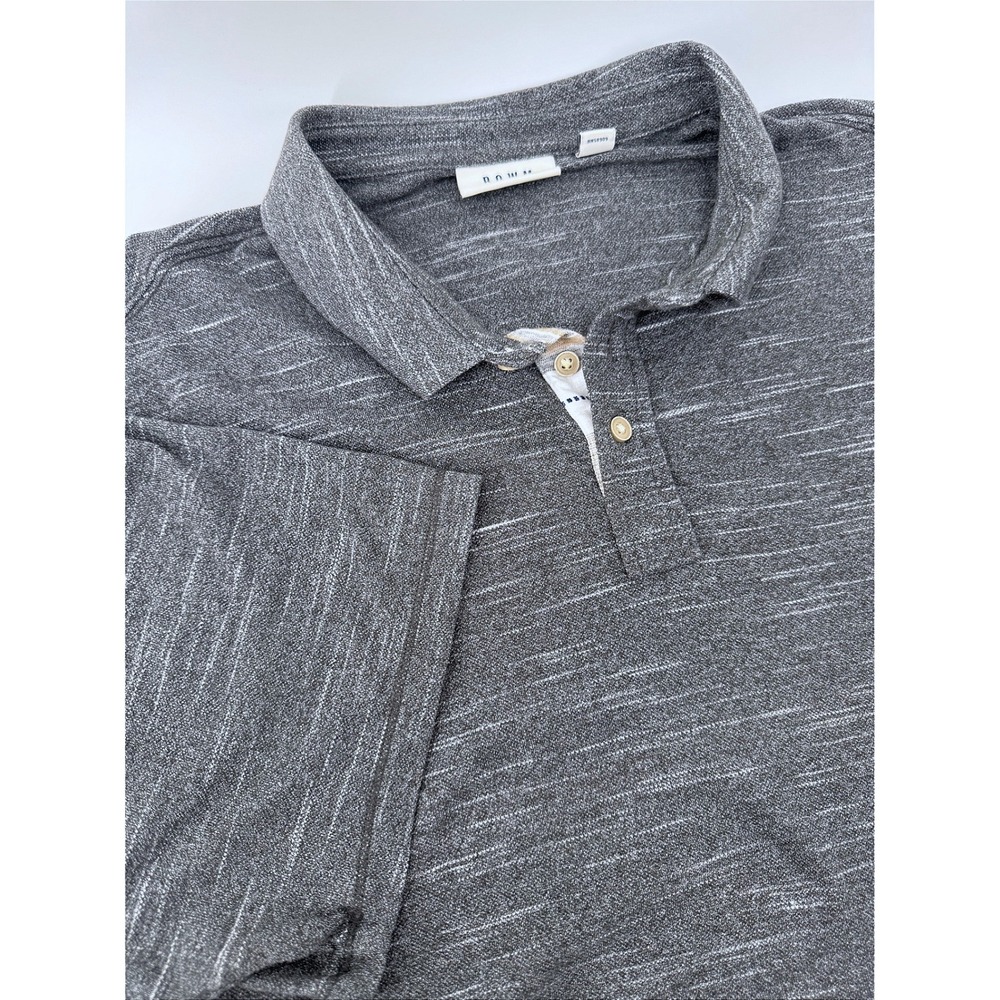 ROWM Polo Shirt Mens XXL Gray Short Sleeve Golf Performance Dillards
